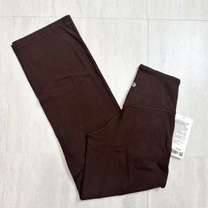 Lululemon align wide leg espresso high rise leggings size 2